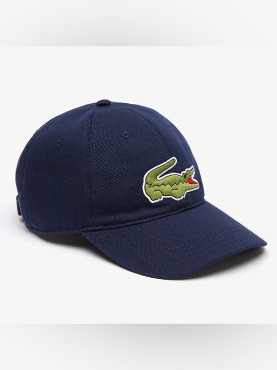 Lacoste Other - LACOSTE Unisex Adjustable Organic Cotton Twill Cap - Navy - RK9871